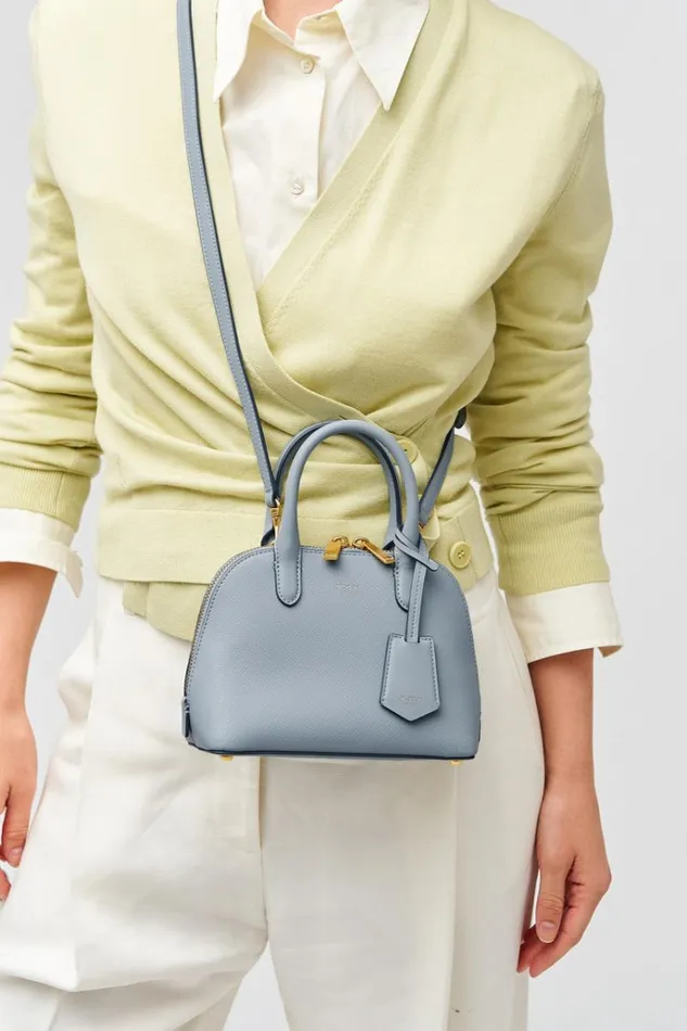 Oroton Mini Bags Women Muse Micro Griptop Dusk Blue