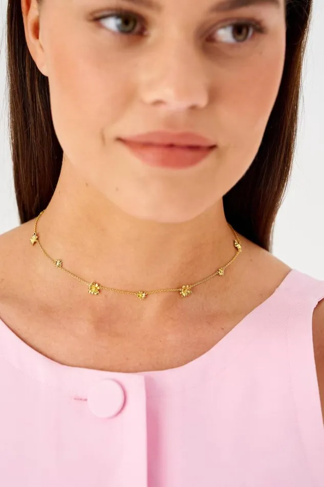 Oroton Necklaces Jewellery Daisy Necklace 18k Gold