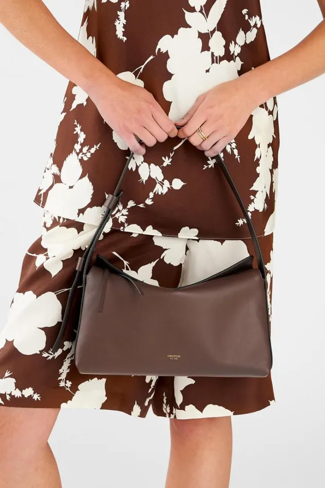 Oroton Shoulder Women Caroline Hobo Bear Brown