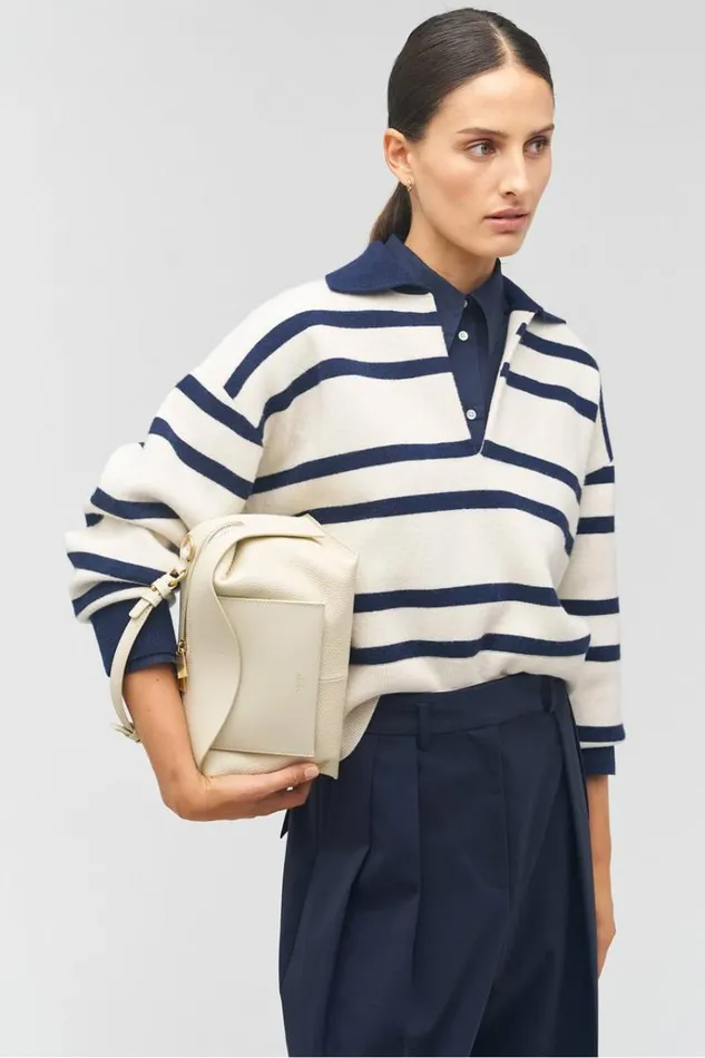 Oroton Shoulder Women Mica Small Bowler Cashew