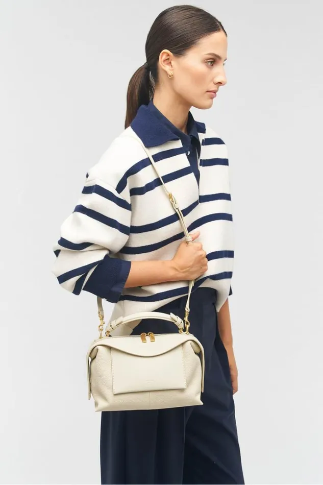 Oroton Shoulder Women Mica Small Bowler Cashew