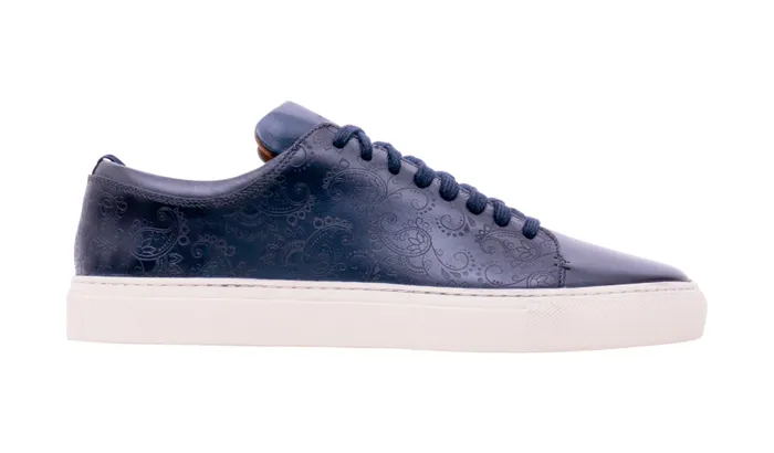 Paisely 8211 Navy Hand Painted Men Barker Shoes Mens Sneakers