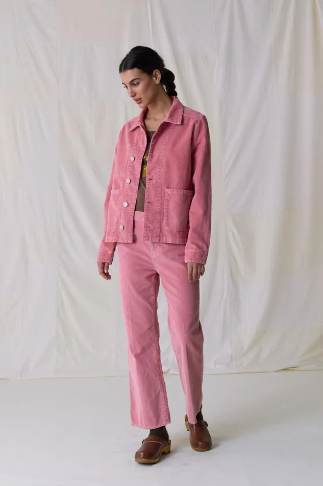 Pants and Jeans Women Leon and Harper Pipou Plain Trousers Pink