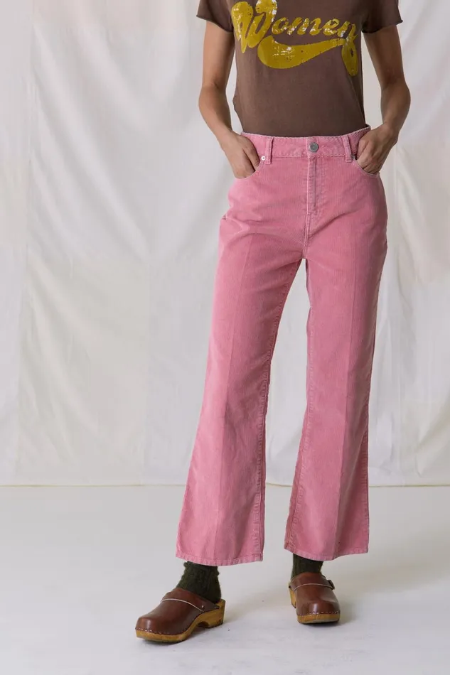 Pants and Jeans Women Leon and Harper Pipou Plain Trousers Pink