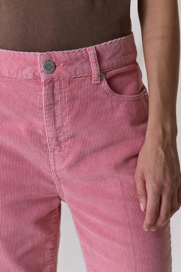 Pants and Jeans Women Leon and Harper Pipou Plain Trousers Pink