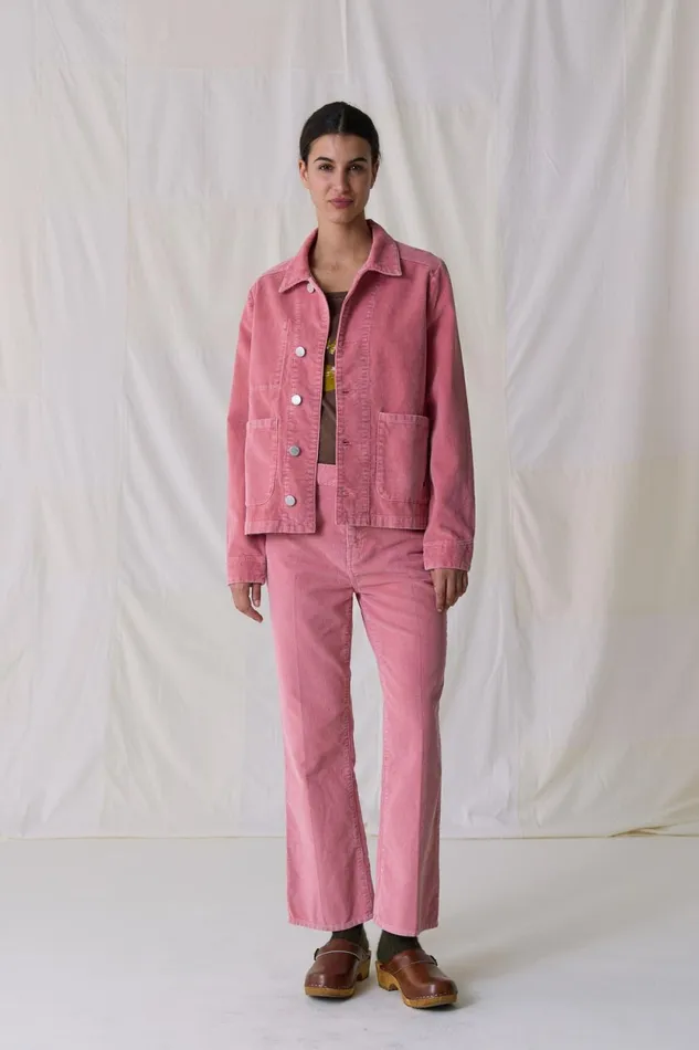 Pants and Jeans Women Leon and Harper Pipou Plain Trousers Pink