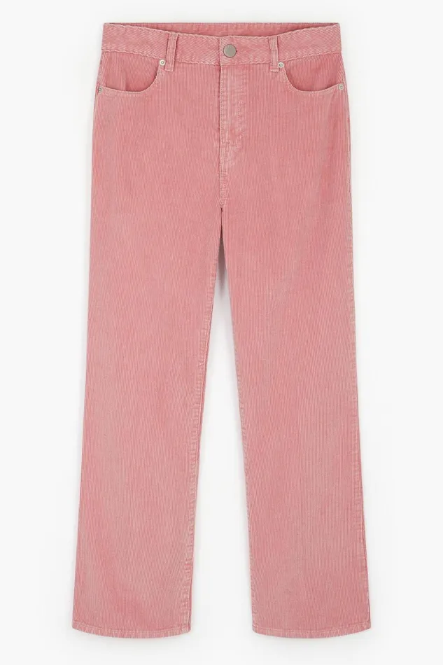 Pants and Jeans Women Leon and Harper Pipou Plain Trousers Pink