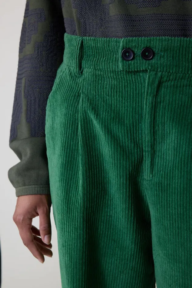 Pants and Jeans Women Leon and Harper Prom Plain Trousers Green