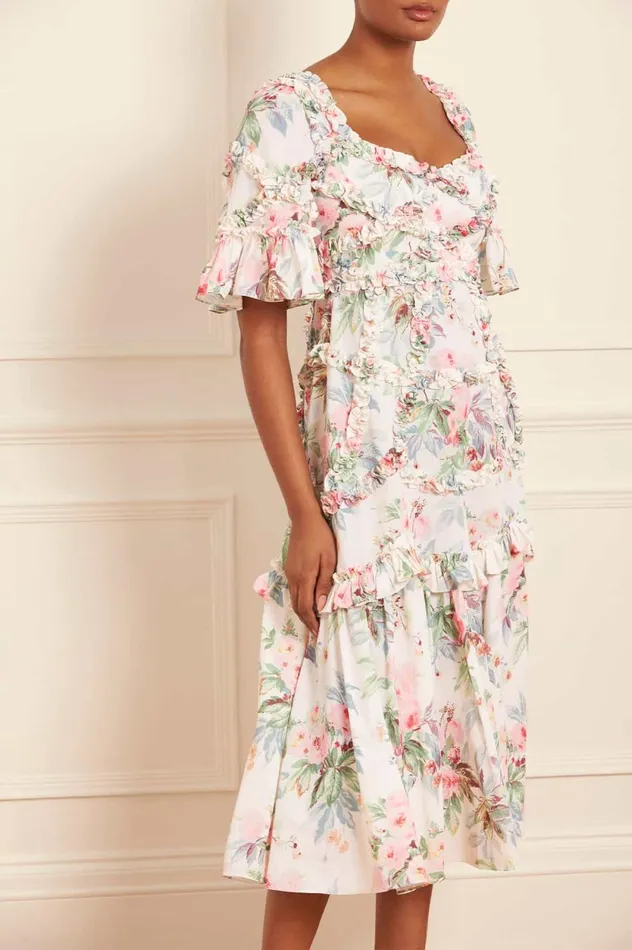 Paradise Garden Alice Crepe Ballerina Dress Multi Women Needle and Thread Dresses