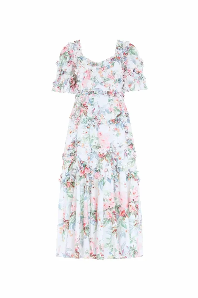 Paradise Garden Alice Crepe Ballerina Dress Multi Women Needle and Thread Dresses