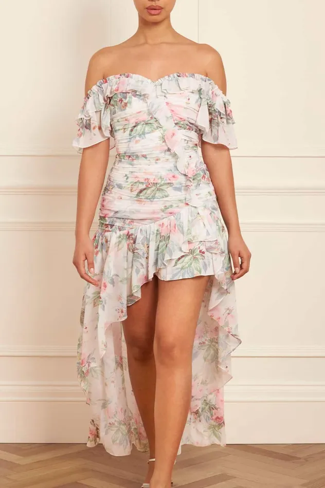 Paradise Garden Susie Chiffon HighLow Dress Multi Women Needle and Thread Dresses