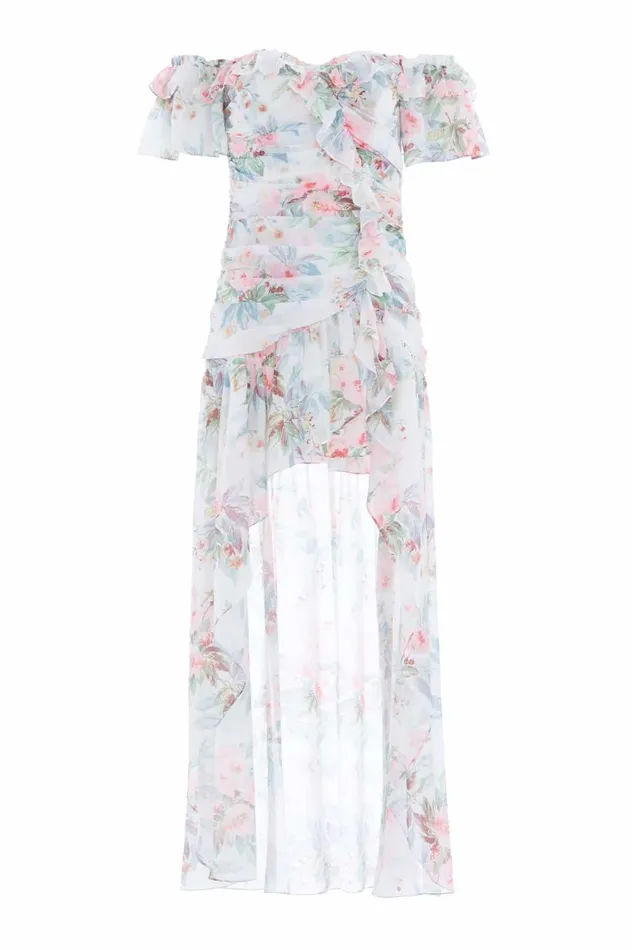 Paradise Garden Susie Chiffon HighLow Dress Multi Women Needle and Thread Dresses