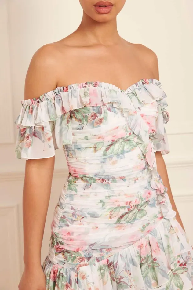 Paradise Garden Susie Chiffon HighLow Dress Multi Women Needle and Thread Dresses