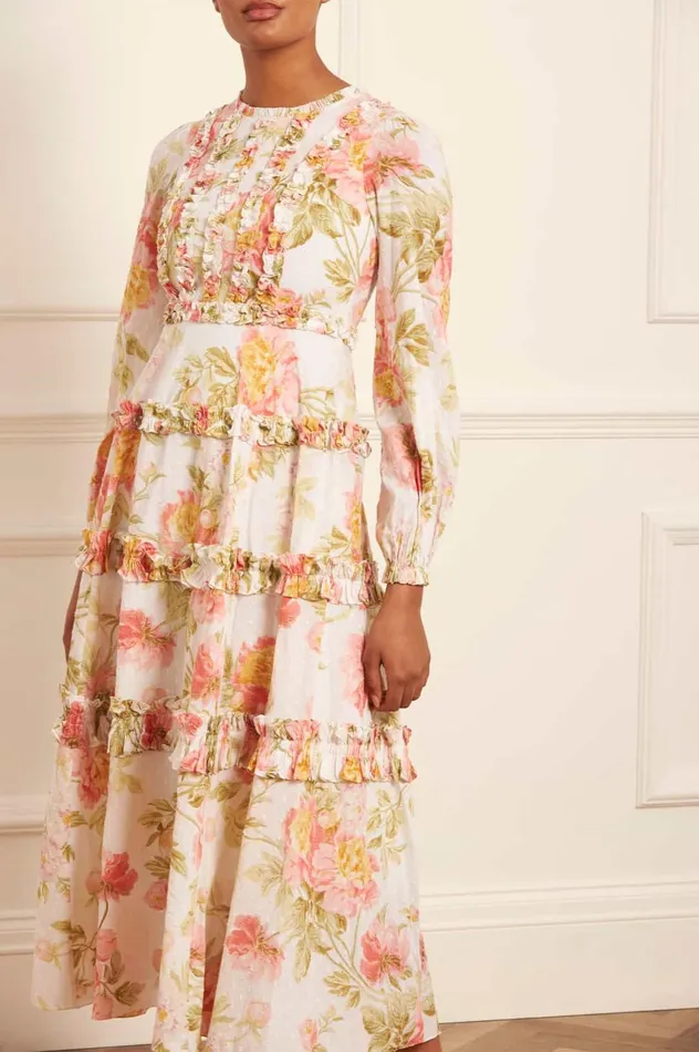 Peony Promise Esme Cotton Ankle Gown Multi Women Needle and Thread Dresses