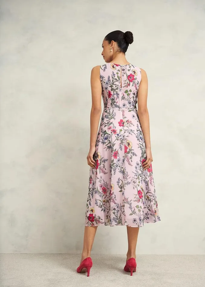 Petite Occasionwear Women HOBBS Petite Carly Dress Pale Pink Multi