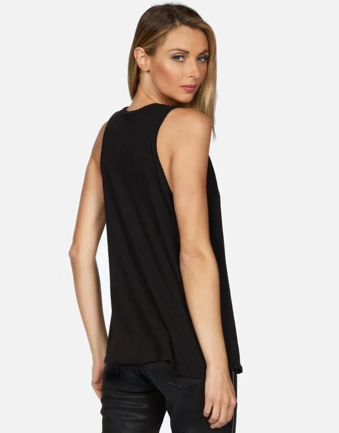Peyton Crystal Biting Lip Black Women039s Lauren Moshi Tanks