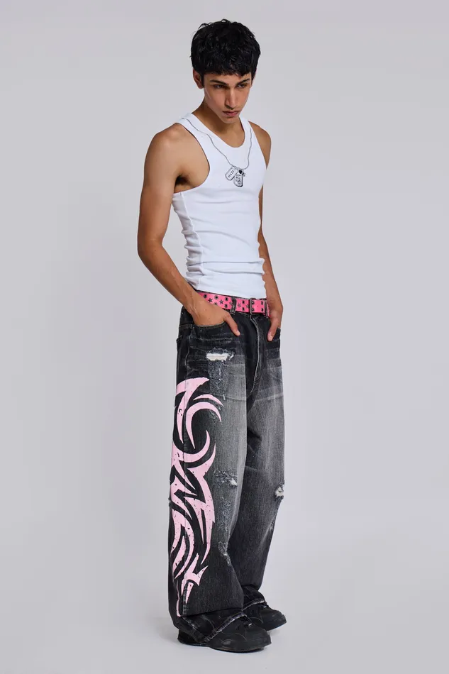 Pink Blade XL Colossus Jeans Men Denim Jaded London