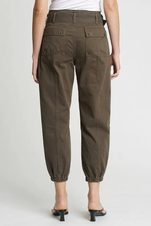 Pistola Denim Archer Crossover Jogger 8211 Dark Olive Women Pants