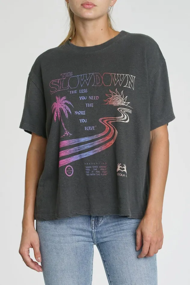 Pistola Denim Palmer Hemp Box Tee 8211 Slowdown Island Women Tops
