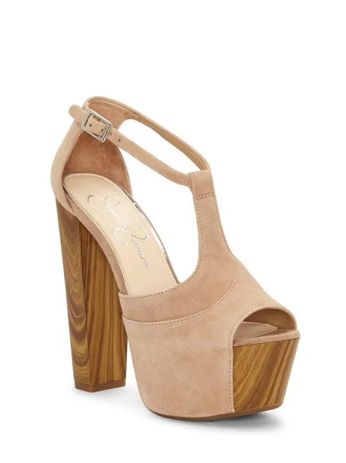 Platforms Shoes Jessica Simpson Dany TStrap Platform Sandal In Sand