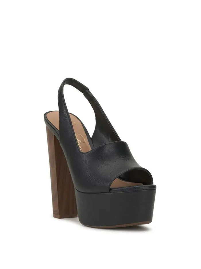 Platforms Shoes Jessica Simpson Devalyn Slingback Platform Sandal In Black