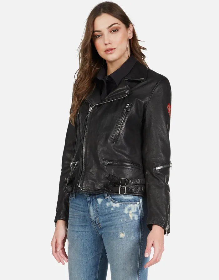 Posey Gold Chain Lip Black Women039s Lauren Moshi Jackets