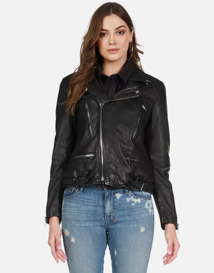 Posey Gold Chain Lip Black Women039s Lauren Moshi Jackets
