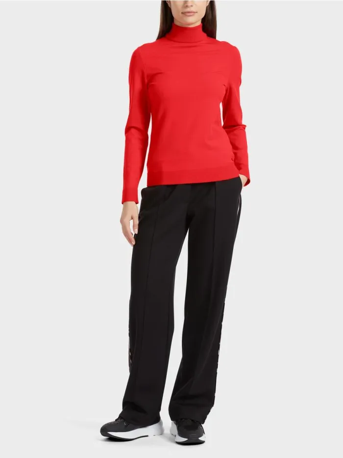 Pullover and Sweatshirts Damen Marc Cain FeinstrickPullover 034Rethink Together034 Campari