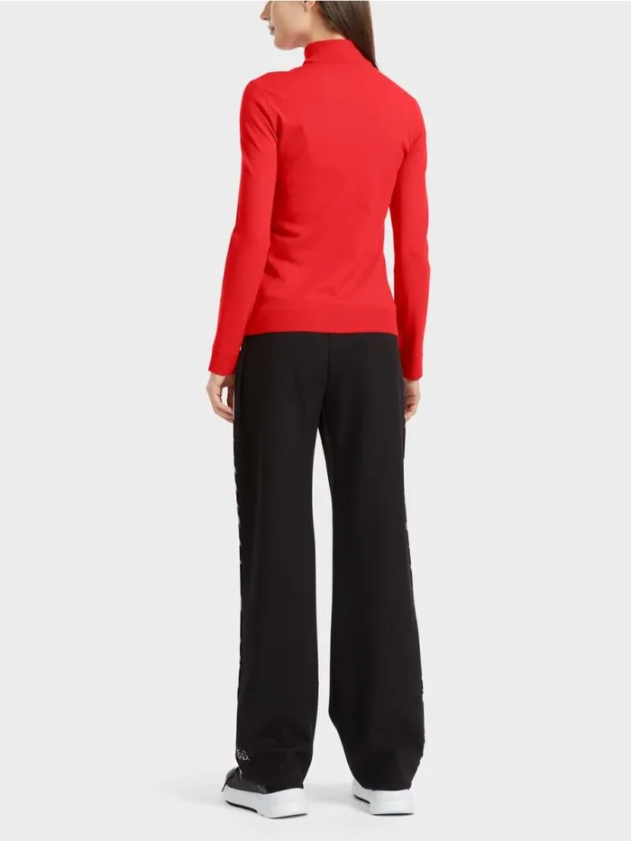 Pullover and Sweatshirts Damen Marc Cain FeinstrickPullover 034Rethink Together034 Campari