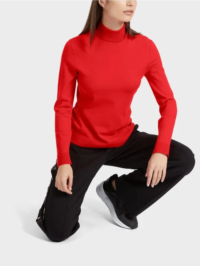 Pullover and Sweatshirts Damen Marc Cain FeinstrickPullover 034Rethink Together034 Campari