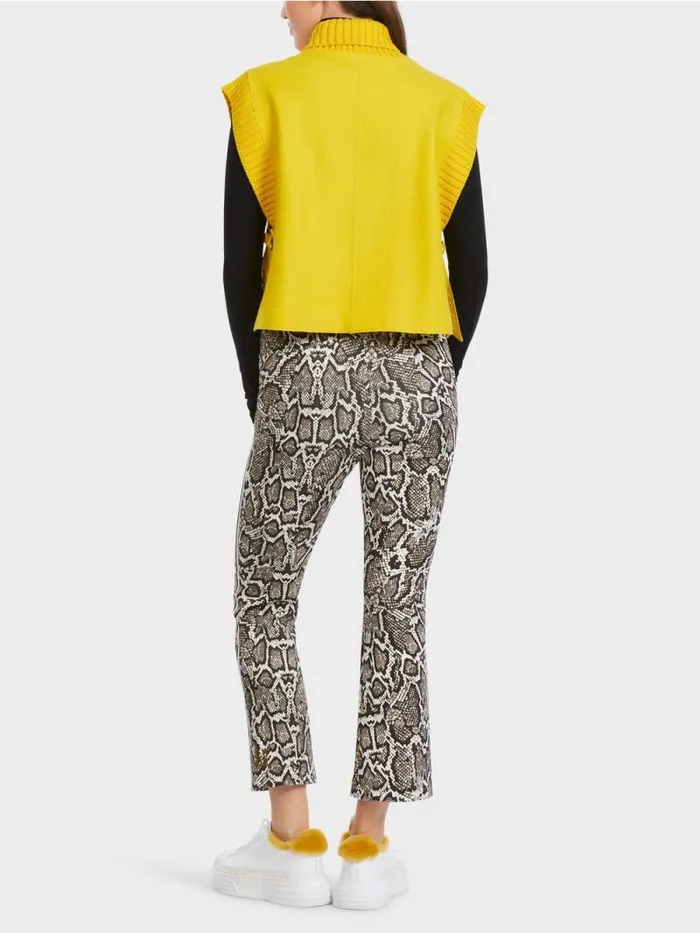 Pullover and Sweatshirts Damen Marc Cain Tank Top Knitted In Germany Corn