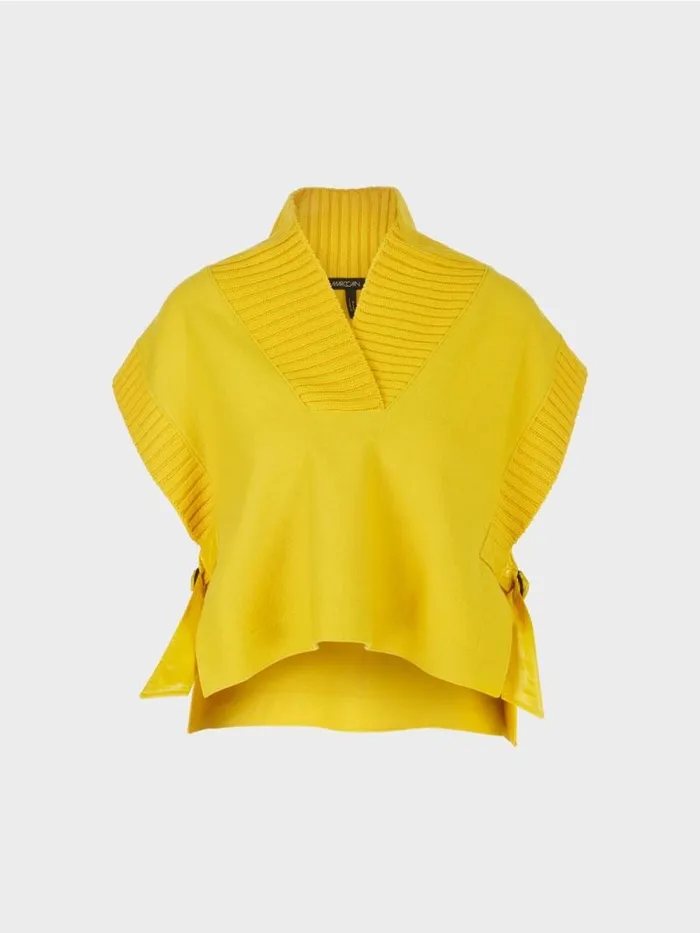 Pullover and Sweatshirts Damen Marc Cain Tank Top Knitted In Germany Corn