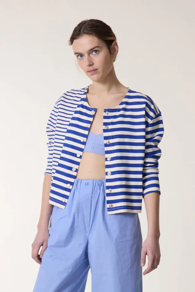 Pulls and Vests Women Leon and Harper Ghill Duo Cardigan Blue
