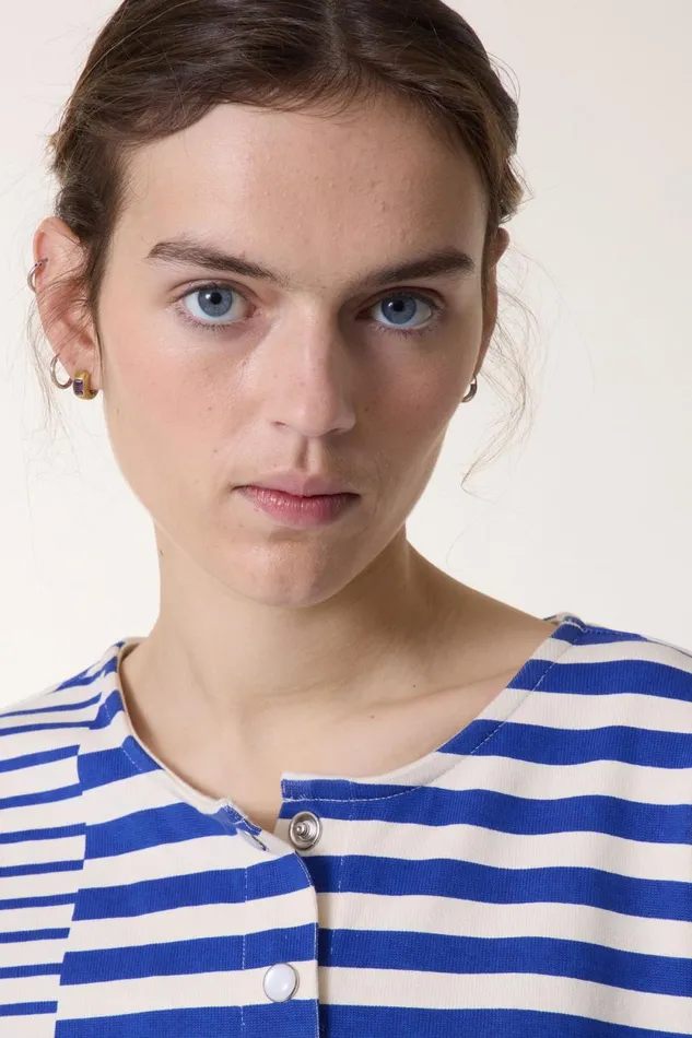 Pulls and Vests Women Leon and Harper Ghill Duo Cardigan Blue