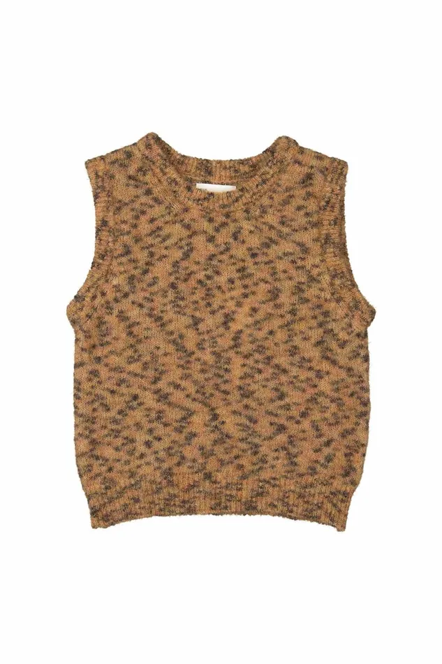 Pulls and Vests Women Leon and Harper Maleo Leopard Jumper Beige