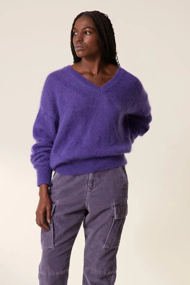 Pulls and Vests Women Leon and Harper Malili Pl Jumper Purple