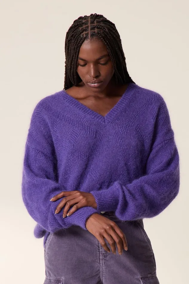 Pulls and Vests Women Leon and Harper Malili Pl Jumper Purple