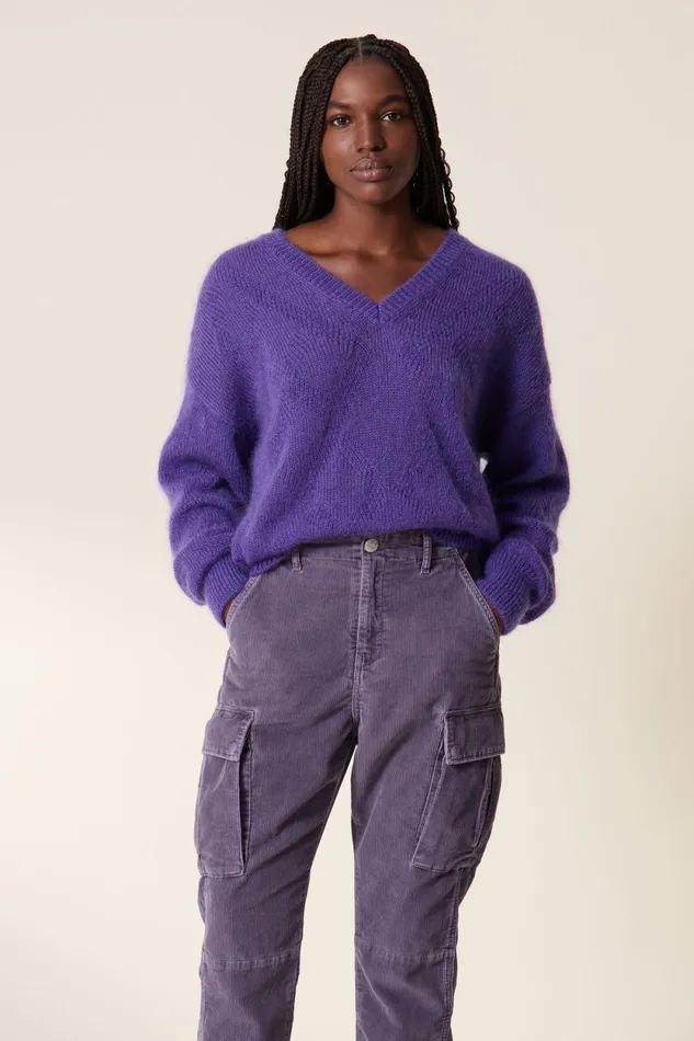 Pulls and Vests Women Leon and Harper Malili Pl Jumper Purple