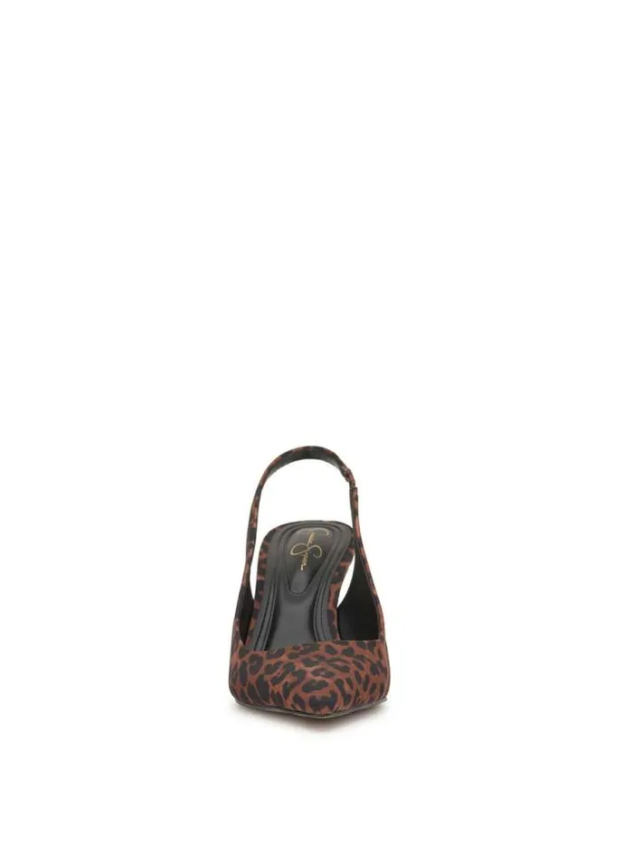 Pumps Shoes Jessica Simpson Souli Sling Back Heel In Safari Leopard
