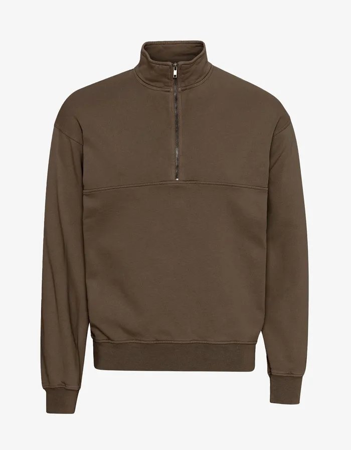 Quarter Zips Colorfulstandard Women Organic Quarter Zip 8211 Cedar Brown