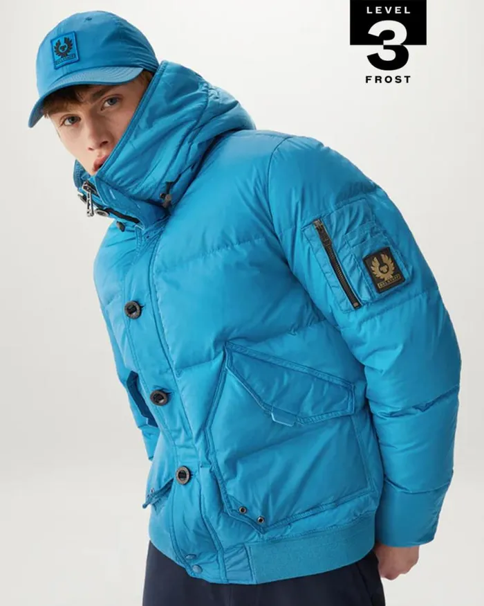 Quilt and Down Jackets Men Belstaff Radar Jacket Ocean Blue Quilt and Down Jackets Men Belstaff Radar Jacket Ocean Blue