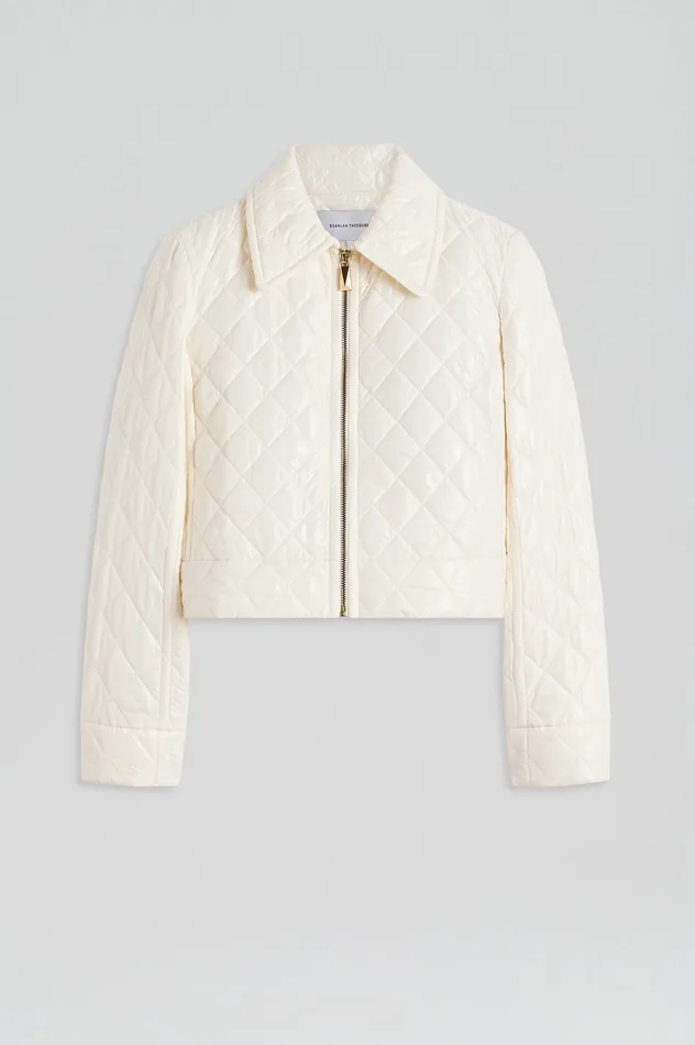 QUILTED JACKET WHITE Women Jackets Scanlan Theodore QUILTED JACKET WHITE Women Jackets Scanlan Theodore