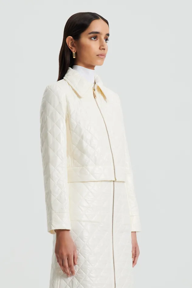 QUILTED JACKET WHITE Women Jackets Scanlan Theodore QUILTED JACKET WHITE Women Jackets Scanlan Theodore