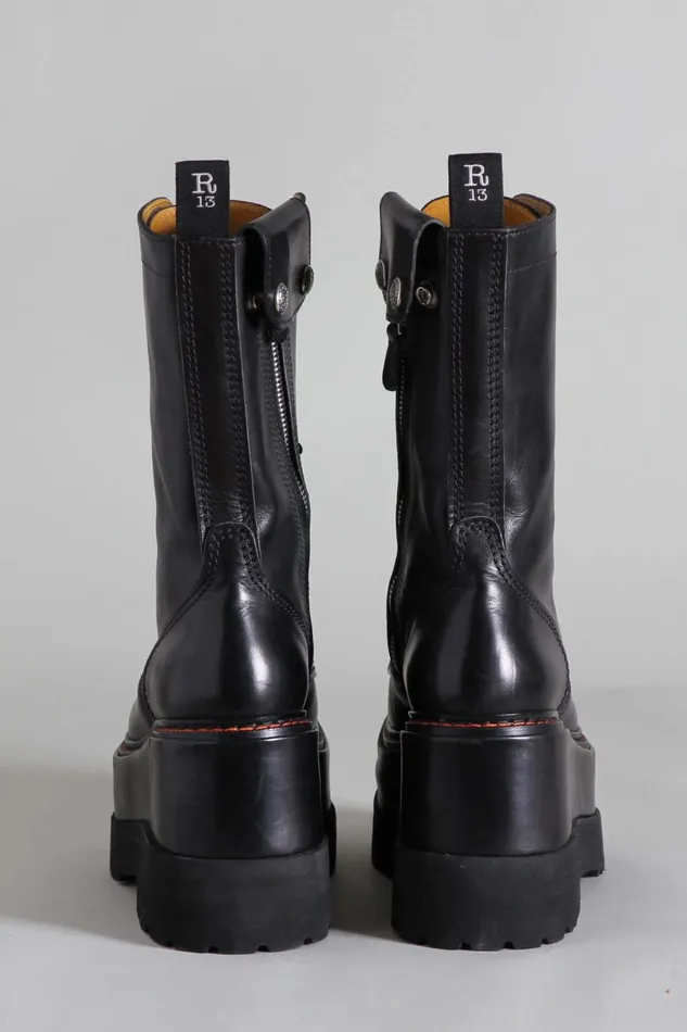R13 Boots Women MEDIUM JUMP BOOT 8211 BLACK