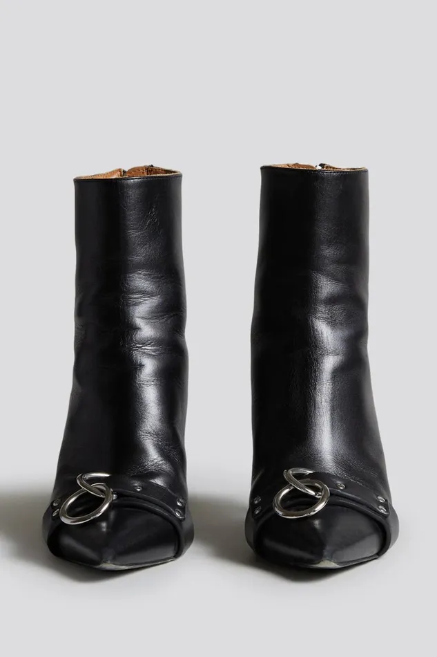 R13 Boots Women SID HEELED HARNESS BOOT 8211 BLACK