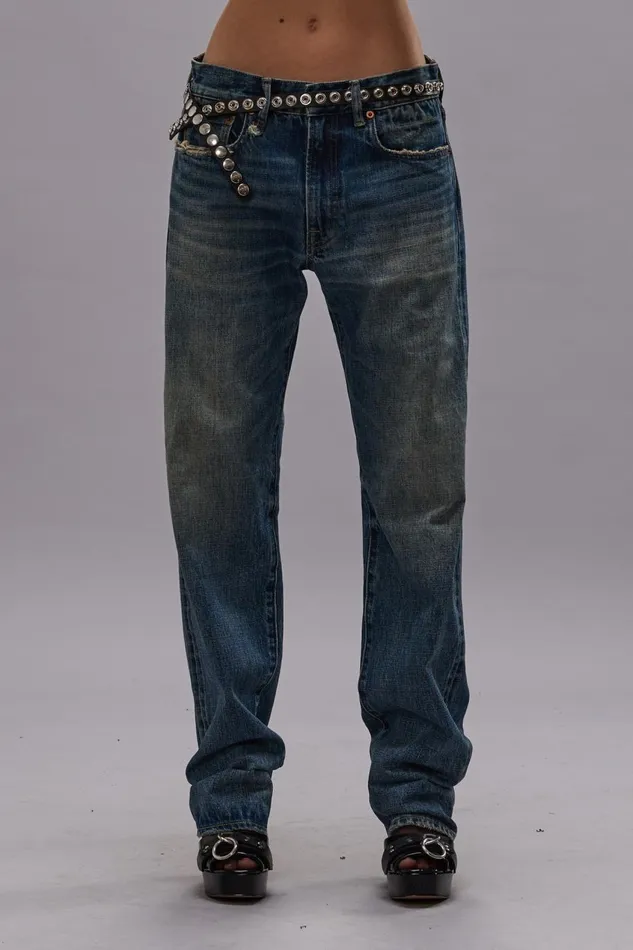 R13 Boyfriend Women BOYFRIEND JEAN 8211 ASPEN SELVEDGE BLUE