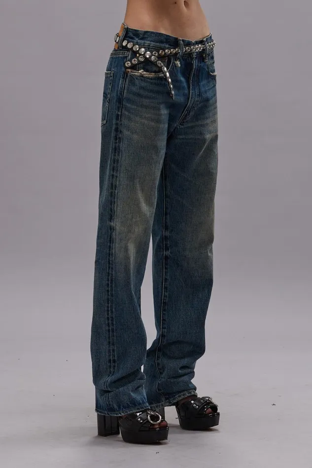 R13 Boyfriend Women BOYFRIEND JEAN 8211 ASPEN SELVEDGE BLUE