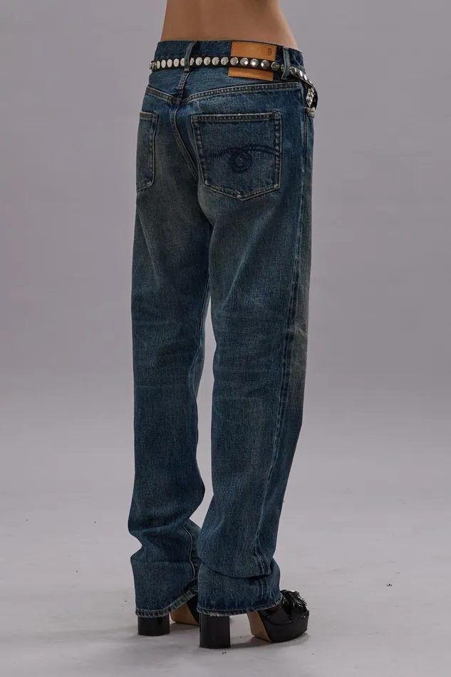 R13 Boyfriend Women BOYFRIEND JEAN 8211 ASPEN SELVEDGE BLUE