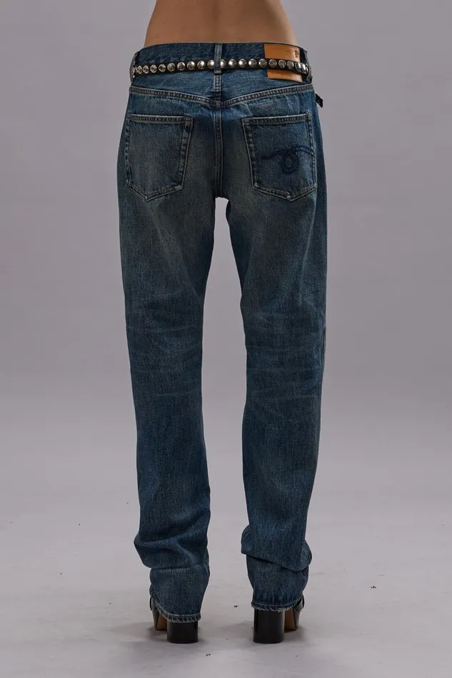 R13 Boyfriend Women BOYFRIEND JEAN 8211 ASPEN SELVEDGE BLUE