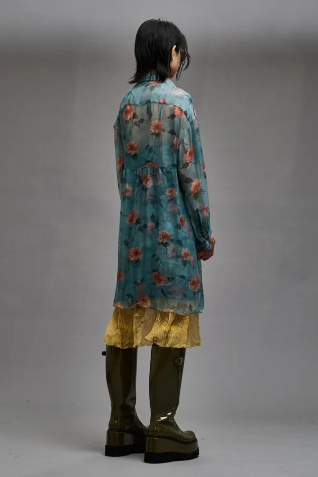 R13 Dresses and Skirts Women DOUBLE LAYER DRESS SET 8211 BLUE FLORAL